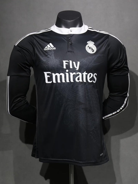 Retro Real Madrid Player Long Third Away Black Football Jersey 2014/2015