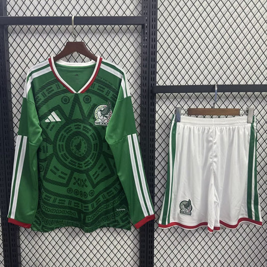 Mexico Home Fans Long Sleeve With Pants Sets Football Jersey 2026/2027