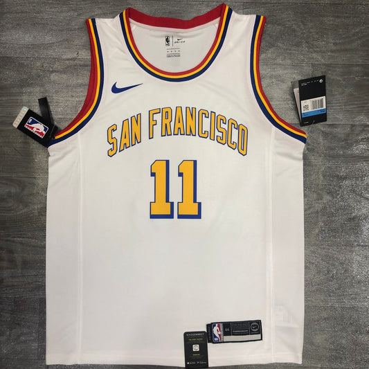 Golden State Warriors White San Francisco #11 THOMPSON NBA Season Jerseys