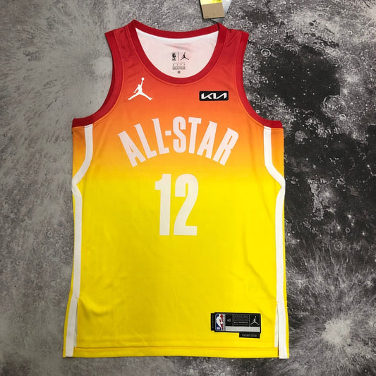 Memphis Grizzlies ALL-STAR Yellow #12 MORANT NBA Jerseys 2023