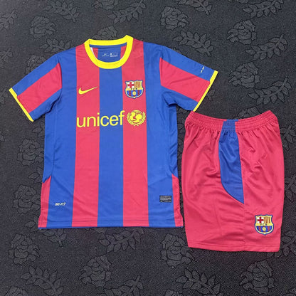 Retro Barcelona Home Kits Suit Football Jersey 2010/2011