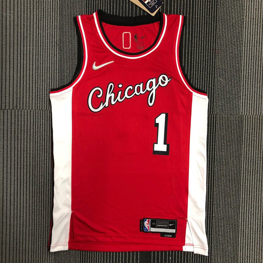 Chicago Bulls City Edition Red #1 ROSE NBA Season Jerseys 2022