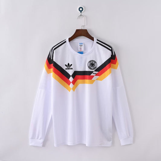 Retro Germany Long Home Football Jersey 1990