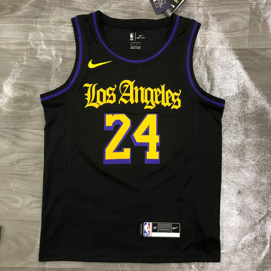 Los Angeles Lakers Latin Black Kobe #24 BRYANT NBA Season Jerseys
