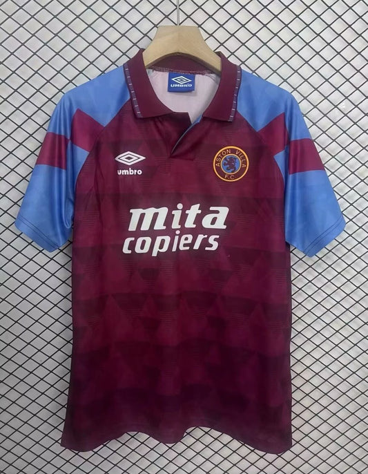 Retro Aston Villa Home Football Jersey 1998
