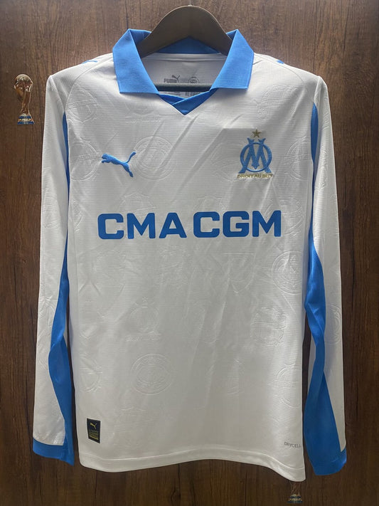Marseille Home Fans Long Football Jersey 2025/2026