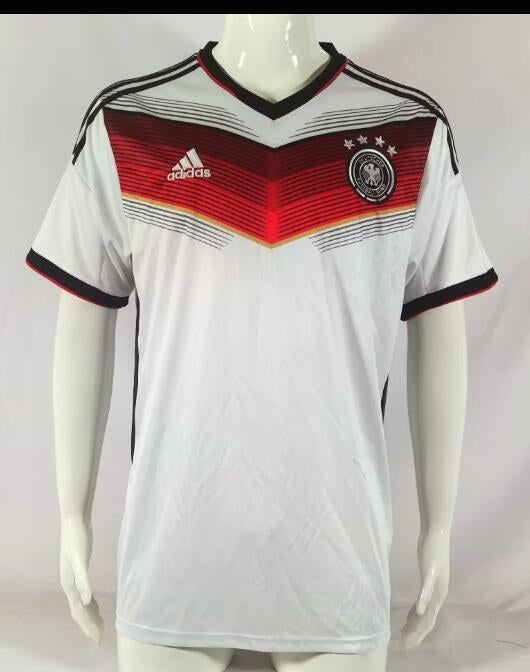 Retro Germany Home Fans 4 Star Football Jersey 2014