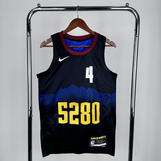 Denver Nuggets Black City Edition #4 WESTBROOK NBA Season Jerseys 2024