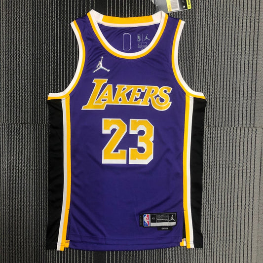 Los Angeles Lakers 75 Year Pruple #23 JAMES NBA Season Jerseys