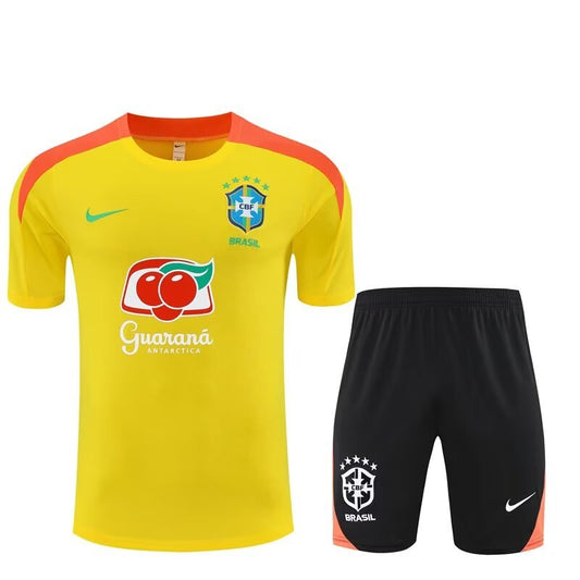 Brazil Training Fans Kits Yollow Football Jersey 2025/2026 (Kids And Man )