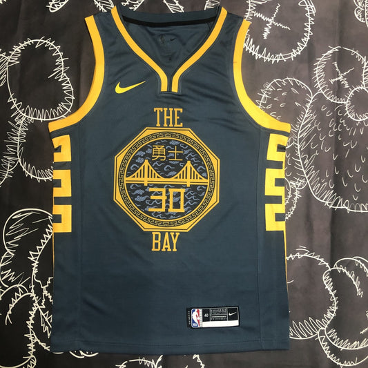 Golden State Warriors Grey Retro #30 CURRY NBA Season Jerseys 2018