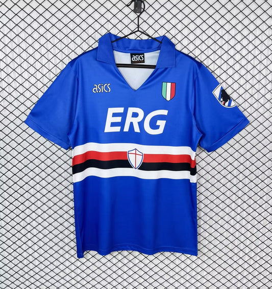 Retro Sampdoria Home Fans Football Jersey 1991/1992