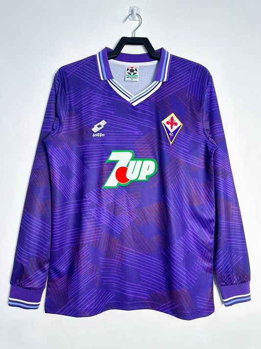 Retro Florence Home Long Football Jersey 1992/1993