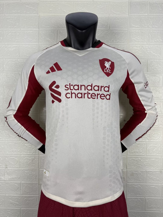 Liverpool Away Long Sleeve Player Football Jersey 2025/2026