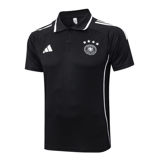 Germany Polo Fans Black Football Jersey 2025/2026