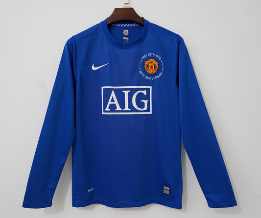 Retro Manchester United UEFA Champions League Away Long Sleeve Football Jersey 2008/2009