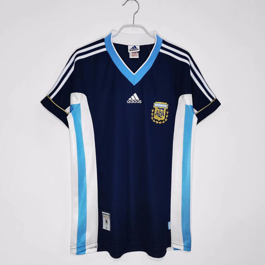 Retro Argentina Away Football Jersey 1998