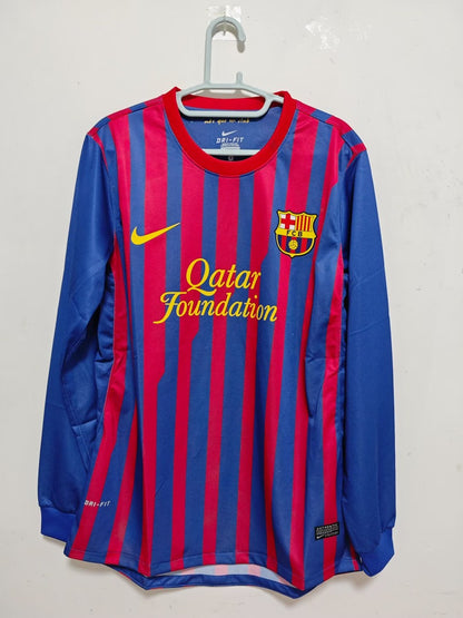 Retro Barcelona Home Fans Long Football Jersey 2011/2012
