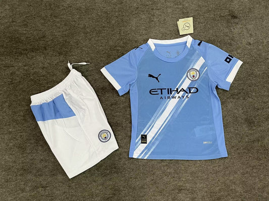 Manchester City Home Kids Football Jersey 2025/2026