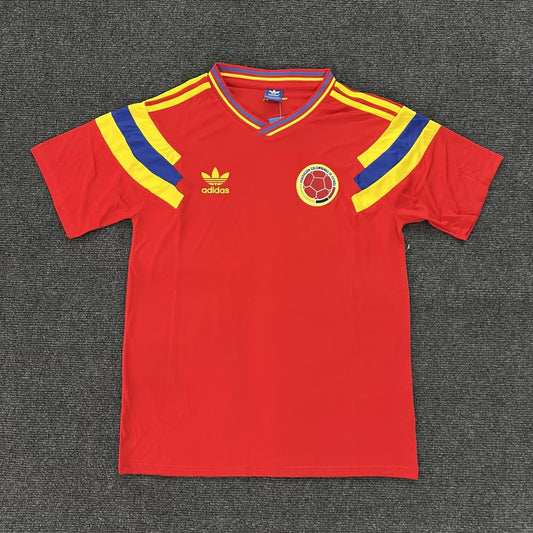Retro Colombia Away Red Football Jersey 1990