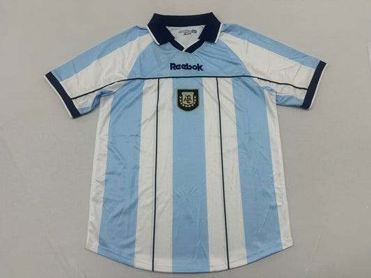 Retro Argentina Home Fans Football Jersey 2001