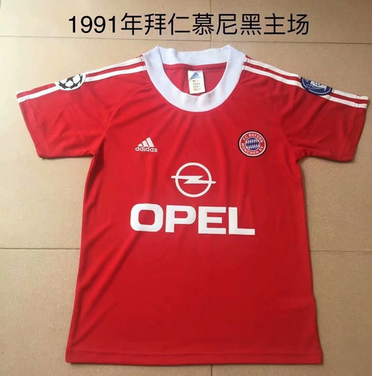 Retro Bayern Munich Home Football Jersey 1991