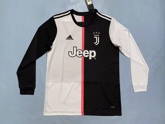 Retro Juventus Home Long Sleeve Fans Football Jersey 2019/2020