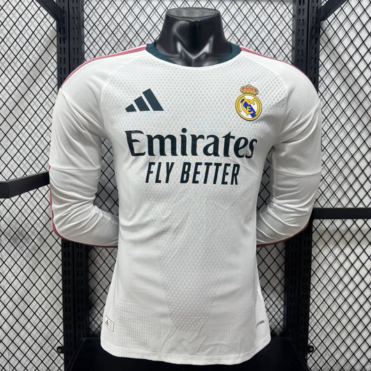 Real Madrid Home Long Sleeve Player Football Jersey 2026/2027