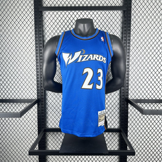 Retro Washington Wizards Blue #23 JORDAN NBA Season Jerseys 2001/2002