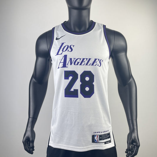 Los Angeles Lakers City Edition White #28 HACHIMURA NBA Season Jerseys 2023