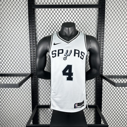 San Antonio Spurs White #4 FOX NBA Season Jerseys