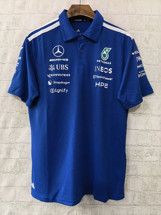 F1 Mercedes-Benz POLO Blue Racing Suit 2026
