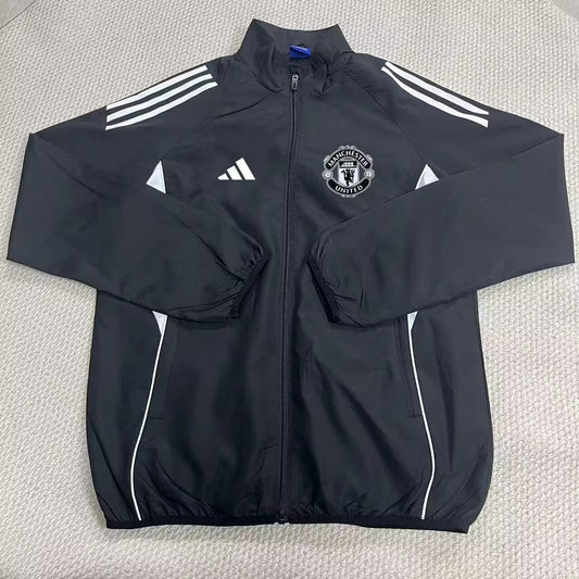 Manchester United Windbreaker Black Football Jersey 2025/2026