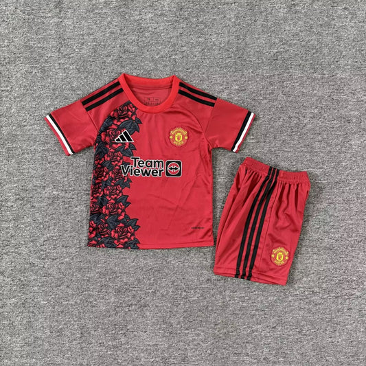 Manchester United Special Edition Red Rose Kids Football Jersey 2025/2026