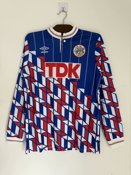 Retro Ajax Long Away Football Jersey 1989/1990