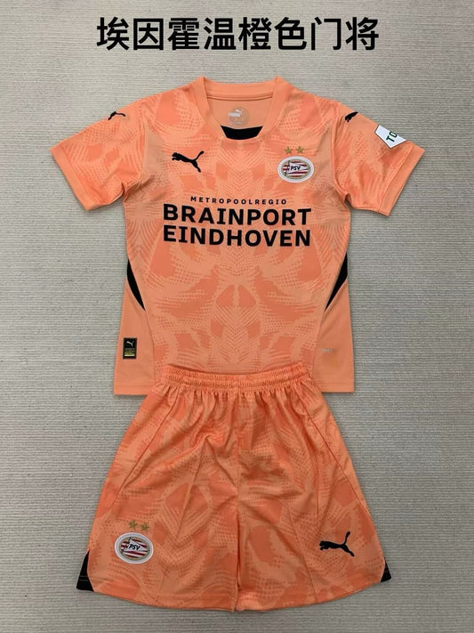 PSV Eindhoven Goalkeeper Kids Football Jersey 2024/2025
