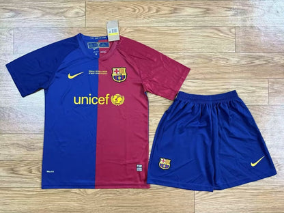 Retro Barcelona Kits Suit Home Champions League 2008/2009
