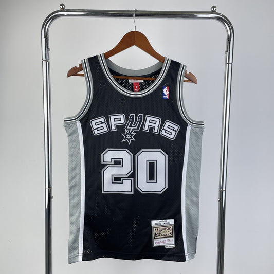San Antonio Spurs Retro Black #21 GINOBILI NBA Season Jerseys 2002/2003