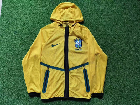 Brazil Windbreaker Yellow Football Jersey 2026/2027