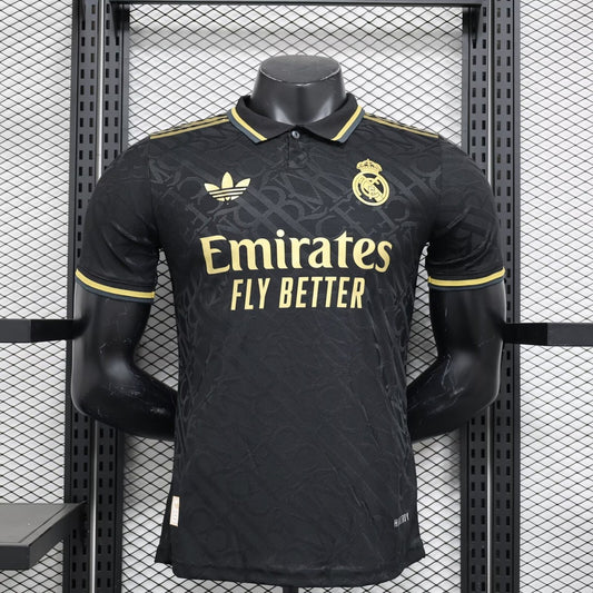 Real Madrid Third Away Black Player Football Jersey 2024/2025