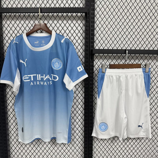 Copy Manchester City Home With Pants Sets Fans Football Jersey 2026/2027