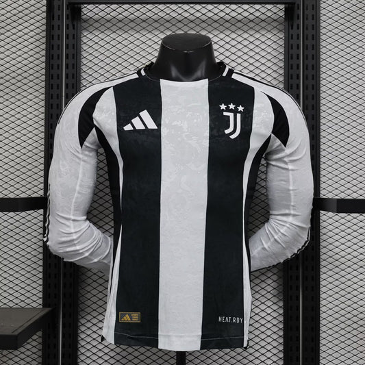 Juventus Home Long Sleeves Player Football Jersey 2024/2025