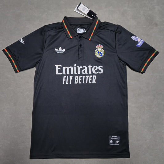 Real Madrid Polo Fans Black Football Jersey 2025/2026