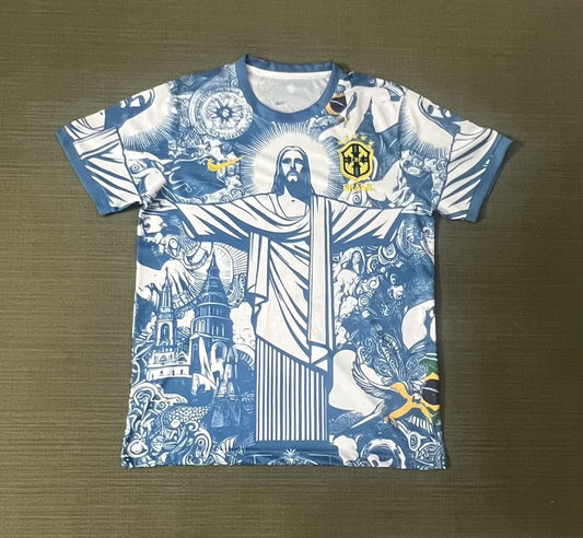 Brazil Jesus Blue Goddess Fans Football Jersey 2025/2026