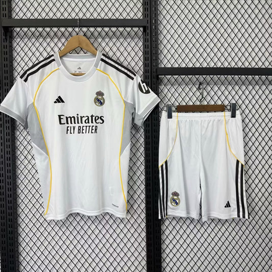 Real Madrid Home With Pants Sets Fans Football Jersey 2025/2026