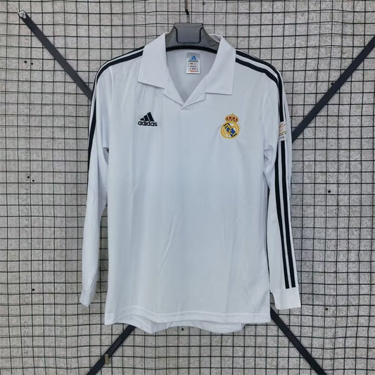 Real Madrid LONG Champions League Home Football Jersey 2002/2003