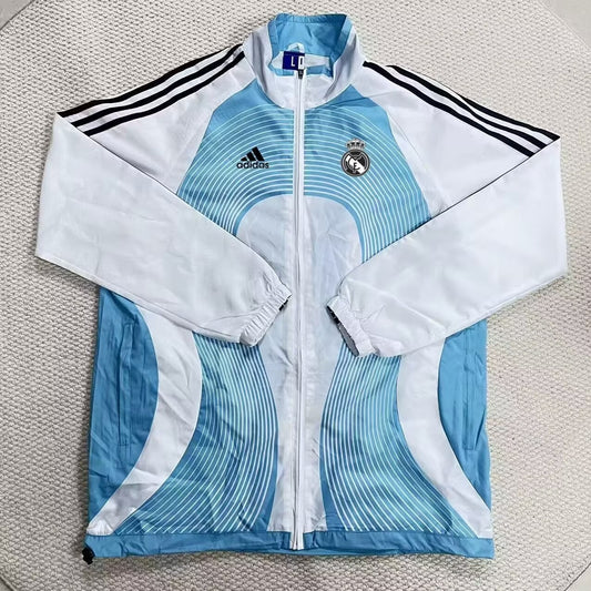 Real Madrid Windbreaker Blue White Football Jersey 2026/2027