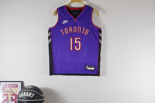Toronto Raptors Kids Purple #15 CARTER NBA Jerseys 2025/2026