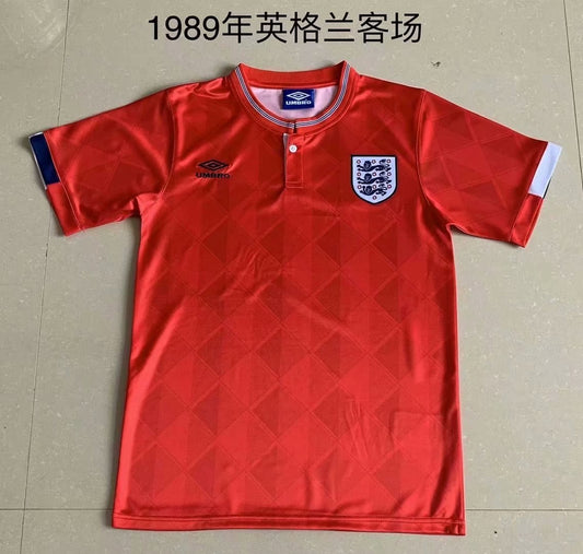 Retro England Away Football Jersey 1989