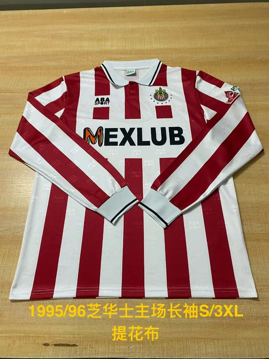 Retro Chivas (Guadalajara ) Long Sleeve Home Football Jersey 1995/1996